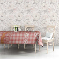 Pink Tropical Floral Palaka Tablecloth Hawaiian Quilt Pattern - Polynesian Pride