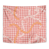 Pink Tropical Floral Palaka Tapestry Hawaiian Quilt Pattern - Polynesian Pride