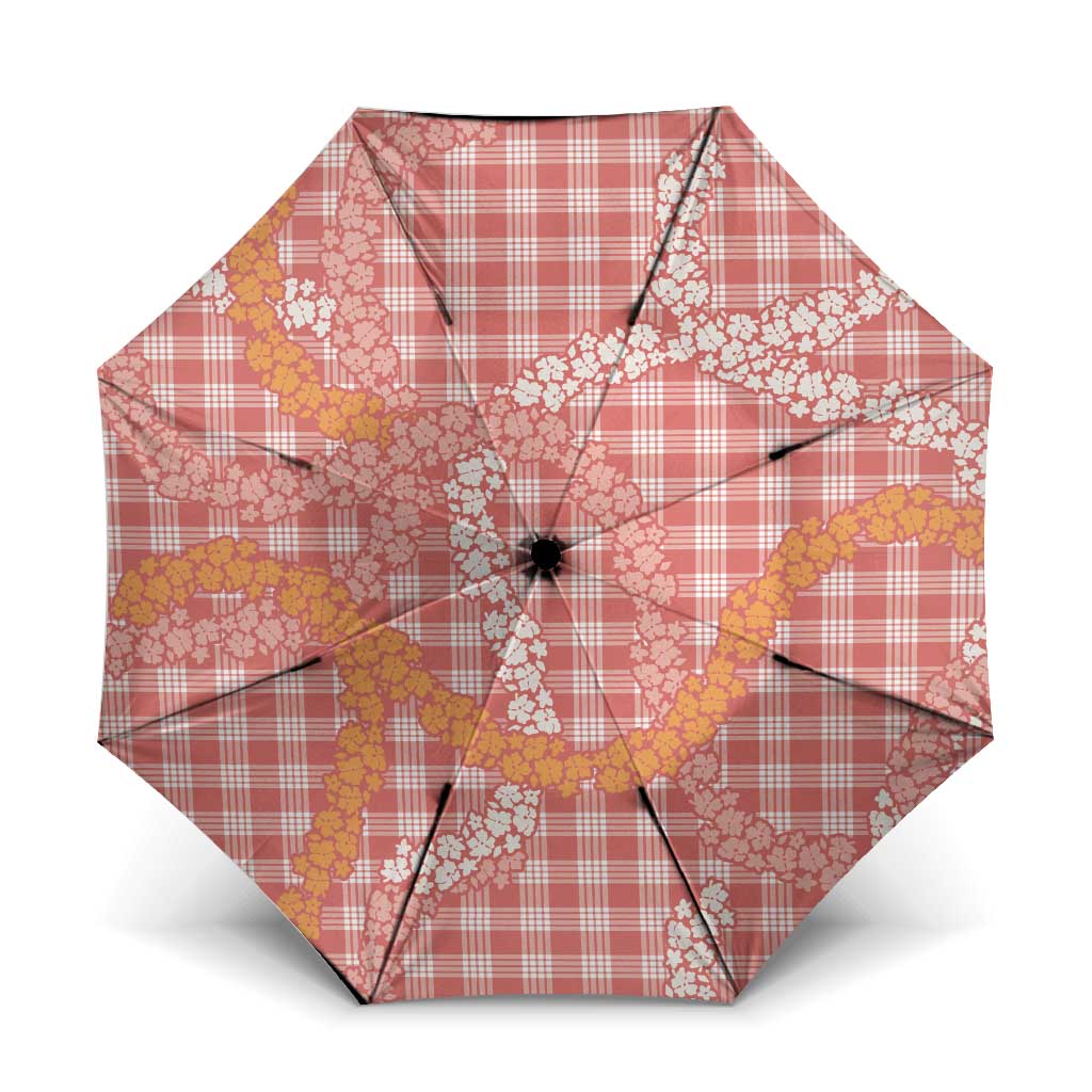 Pink Tropical Floral Palaka Umbrella Hawaiian Quilt Pattern - Polynesian Pride