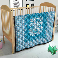 Blue Ulu Palaka Quilt Pattern Quilt Hawaii Culture Breadfruit - Polynesian Pride