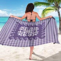 Purple Ulu Palaka Quilt Pattern Sarong Hawaii Culture Breadfruit - Polynesian Pride