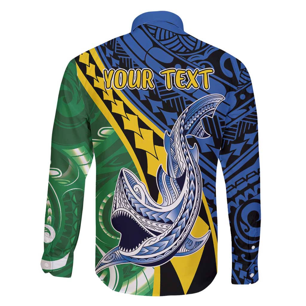 Personalised Crocodile and Shark Solomon Islands Family Matching Tank Maxi Dress and Hawaiian Shirt Polynesian Tribal Tattoo