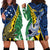 Personalised Crocodile and Shark Solomon Islands Hoodie Dress Polynesian Tribal Tattoo