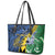 Personalised Crocodile and Shark Solomon Islands Leather Tote Bag Polynesian Tribal Tattoo