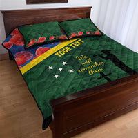 Personalised Solomon Islands Remembrance Day Quilt Bed Set We Will Remember Them with Camouflage Style