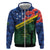 Personalised Solomon Islands Remembrance Day Zip Hoodie We Will Remember Them with Camouflage Style