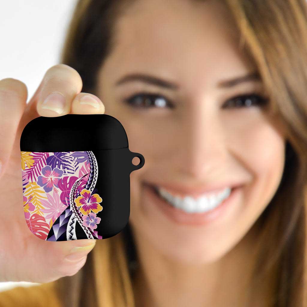 Aloha Vintage Hibiscus Lei Seamless Pattern AirPods Case LT9 - Polynesian Pride