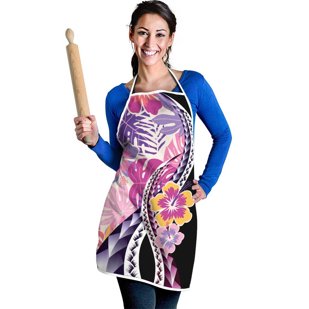 Aloha Vintage Hibiscus Lei Seamless Pattern Apron LT9 - Polynesian Pride