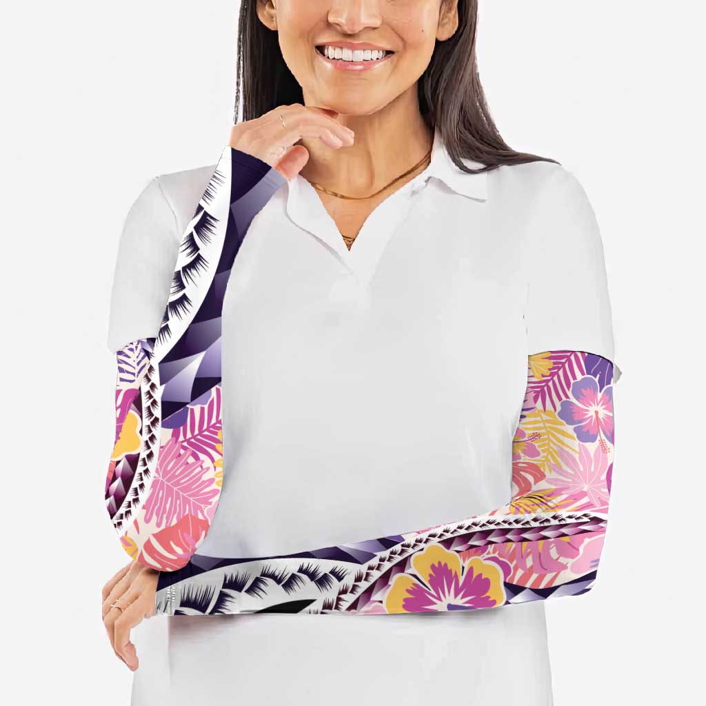 Aloha Vintage Hibiscus Lei Seamless Pattern Arm Sleeves - Polynesian Pride