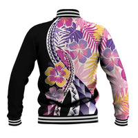 Aloha Vintage Hibiscus Lei Seamless Pattern Baseball Jacket LT9 - Polynesian Pride