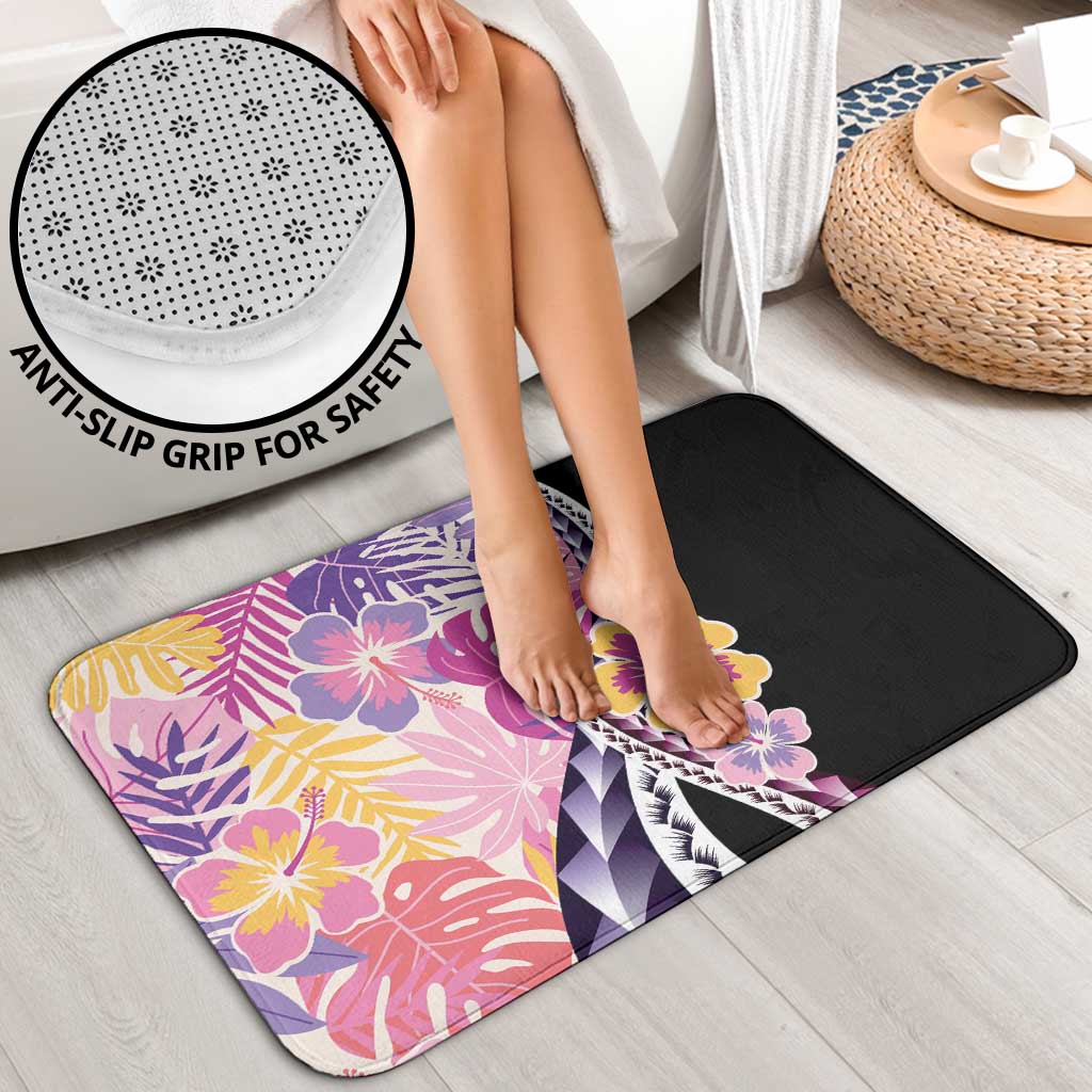 Aloha Vintage Hibiscus Lei Seamless Pattern Bathroom Set - Polynesian Pride