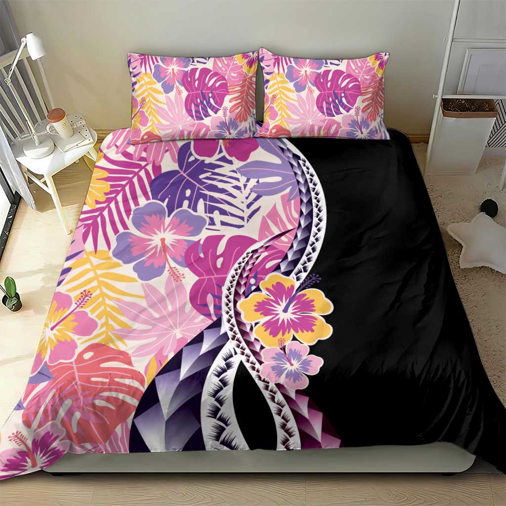 Aloha Vintage Hibiscus Lei Seamless Pattern Bedding Set - Polynesian Pride