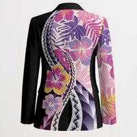 Aloha Vintage Hibiscus Lei Seamless Pattern Blazer LT9 - Polynesian Pride