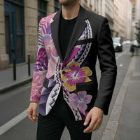 Aloha Vintage Hibiscus Lei Seamless Pattern Blazer LT9 - Polynesian Pride