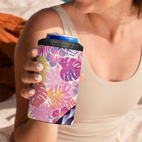 Aloha Vintage Hibiscus Lei Seamless Pattern 4 in 1 Can Cooler Tumbler LT9 - Polynesian Pride