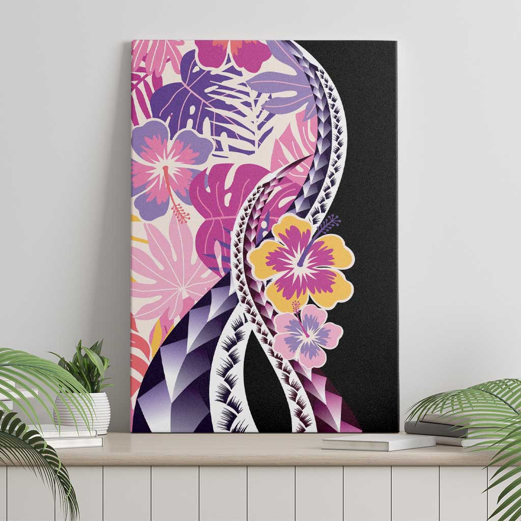 Aloha Vintage Hibiscus Lei Seamless Pattern Canvas Wall Art LT9 - Polynesian Pride