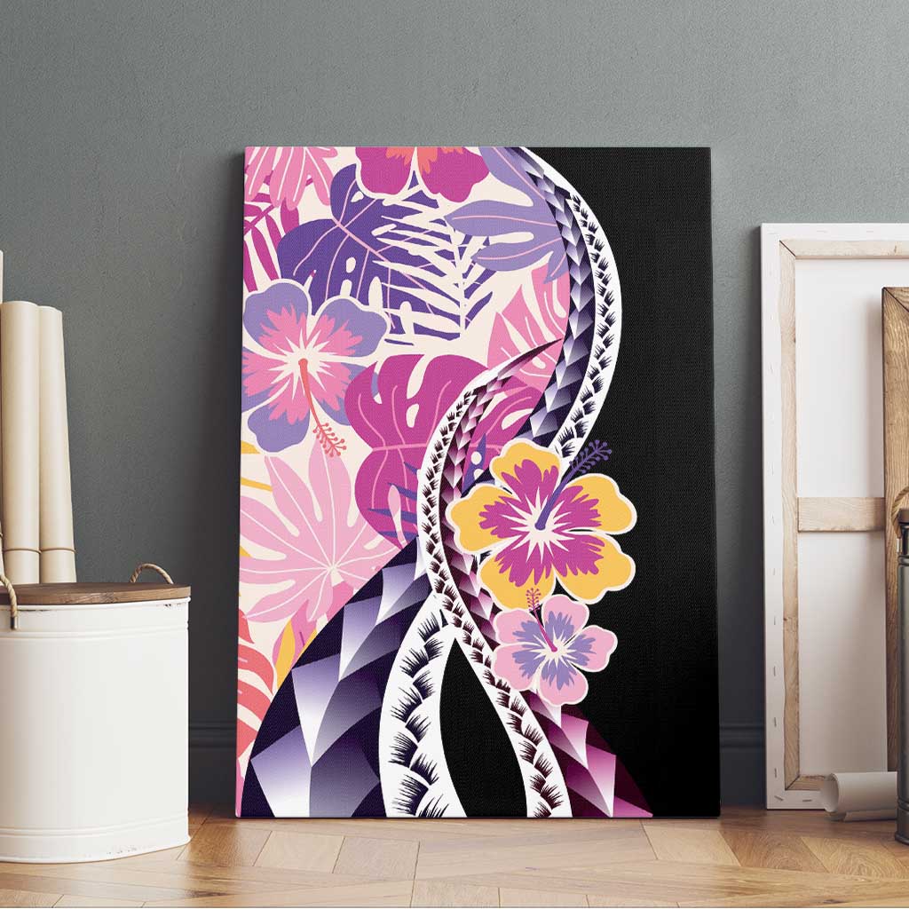 Aloha Vintage Hibiscus Lei Seamless Pattern Canvas Wall Art LT9 - Polynesian Pride