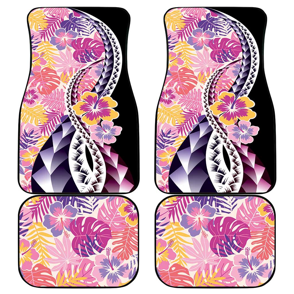 Aloha Vintage Hibiscus Lei Seamless Pattern Car Mats LT9 - Polynesian Pride