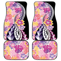 Aloha Vintage Hibiscus Lei Seamless Pattern Car Mats LT9 - Polynesian Pride