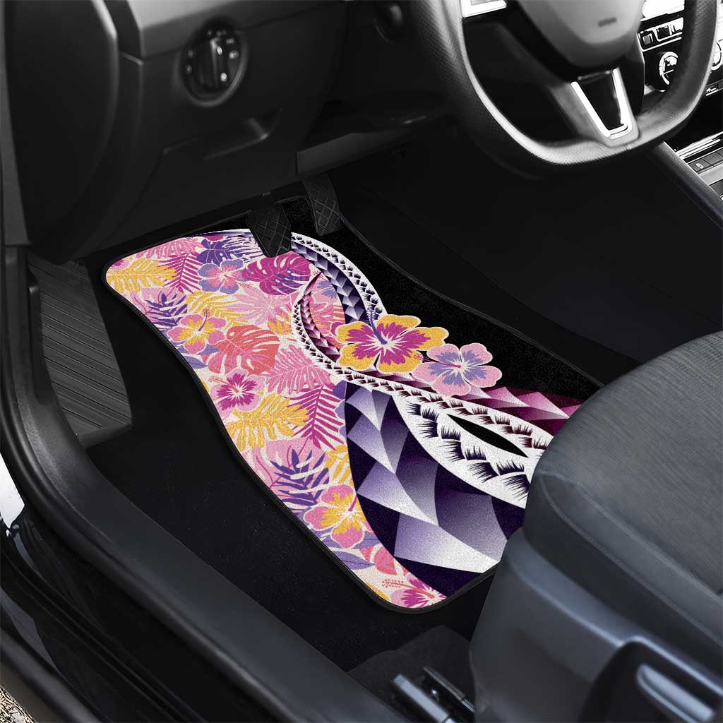 Aloha Vintage Hibiscus Lei Seamless Pattern Car Mats LT9 - Polynesian Pride