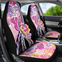 Aloha Vintage Hibiscus Lei Seamless Pattern Car Seat Cover - Polynesian Pride