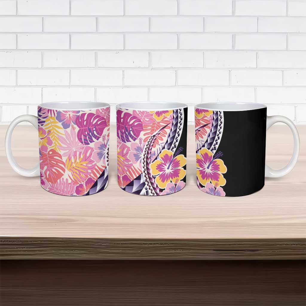 Aloha Vintage Hibiscus Lei Seamless Pattern Ceramic Mug LT9 - Polynesian Pride