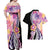 Aloha Vintage Hibiscus Lei Seamless Pattern Couples Matching Off Shoulder Maxi Dress and Hawaiian Shirt - Polynesian Pride