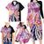 Aloha Vintage Hibiscus Lei Seamless Pattern Family Matching Long Sleeve Bodycon Dress and Hawaiian Shirt - Polynesian Pride