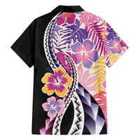 Aloha Vintage Hibiscus Lei Seamless Pattern Family Matching Puletasi and Hawaiian Shirt - Polynesian Pride