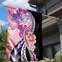 Aloha Vintage Hibiscus Lei Seamless Pattern Garden Flag - Polynesian Pride