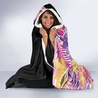 Aloha Vintage Hibiscus Lei Seamless Pattern Hooded Blanket - Polynesian Pride