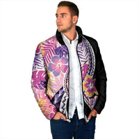 Aloha Vintage Hibiscus Lei Seamless Pattern Padded Jacket LT9 - Polynesian Pride