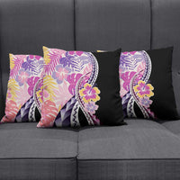 Aloha Vintage Hibiscus Lei Seamless Pattern Pillow Cover - Polynesian Pride