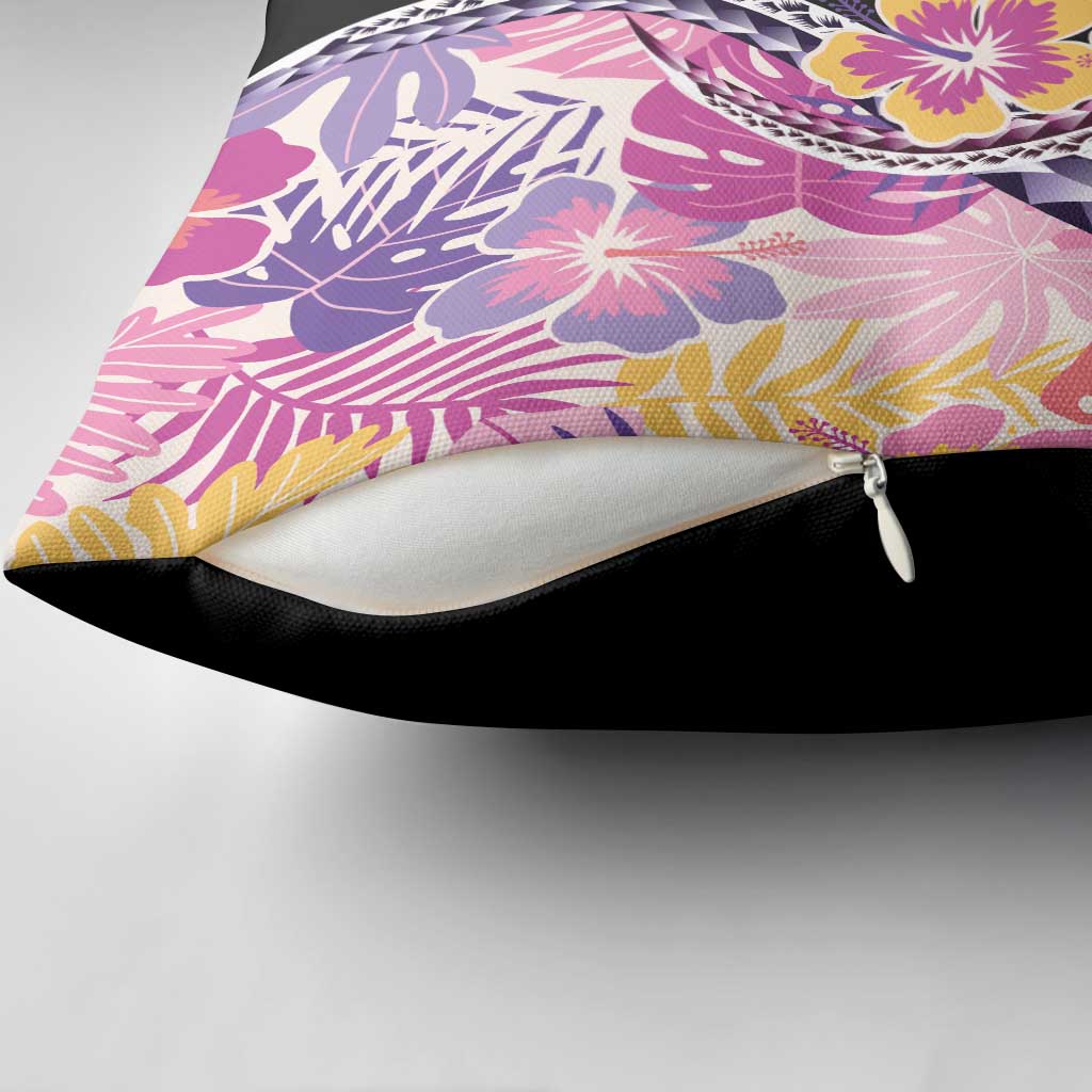 Aloha Vintage Hibiscus Lei Seamless Pattern Pillow Cover - Polynesian Pride
