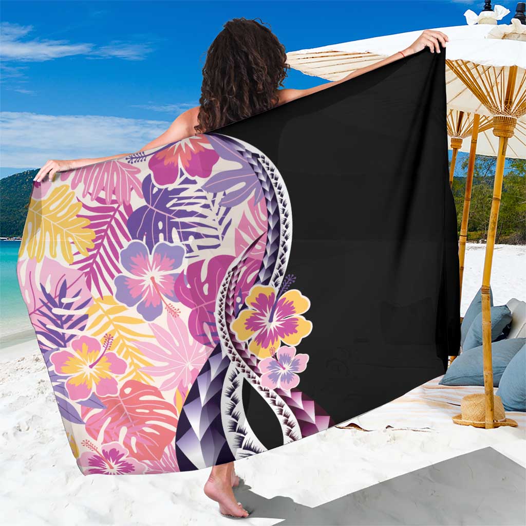 Aloha Vintage Hibiscus Lei Seamless Pattern Sarong - Polynesian Pride