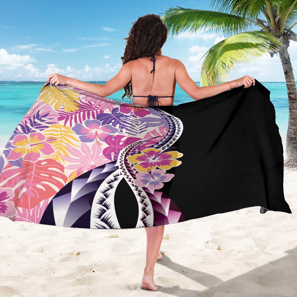 Aloha Vintage Hibiscus Lei Seamless Pattern Sarong - Polynesian Pride