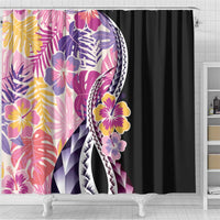 Aloha Vintage Hibiscus Lei Seamless Pattern Shower Curtain - Polynesian Pride
