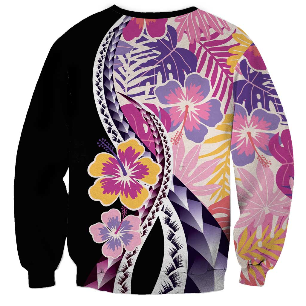 Aloha Vintage Hibiscus Lei Seamless Pattern Sweatshirt LT9 - Polynesian Pride