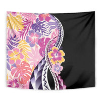 Aloha Vintage Hibiscus Lei Seamless Pattern Tapestry - Polynesian Pride