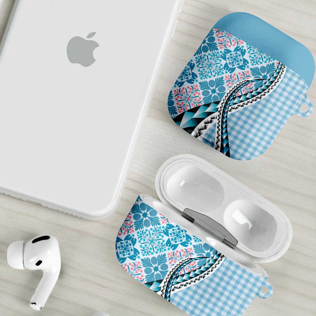 Aloha Vintage Palaka Floral Hawaiian Quilt AirPods Case Uliuli Motif - Polynesian Pride