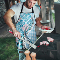 Aloha Vintage Palaka Floral Hawaiian Quilt Apron Uliuli Motif - Polynesian Pride