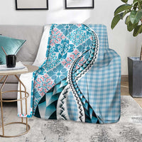 Aloha Vintage Palaka Floral Hawaiian Quilt Blanket Uliuli Motif - Polynesian Pride