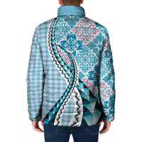 Aloha Vintage Palaka Floral Hawaiian Quilt Padded Jacket Uliuli Motif LT9 - Polynesian Pride