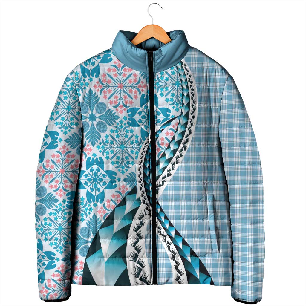 Aloha Vintage Palaka Floral Hawaiian Quilt Padded Jacket Uliuli Motif LT9 - Polynesian Pride