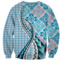 Aloha Vintage Palaka Floral Hawaiian Quilt Sweatshirt Uliuli Motif - Polynesian Pride