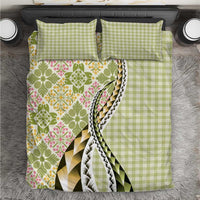 Aloha Vintage Palaka Floral Hawaiian Quilt Bedding Set Omaomao Motif - Polynesian Pride