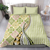 Aloha Vintage Palaka Floral Hawaiian Quilt Bedding Set Omaomao Motif - Polynesian Pride