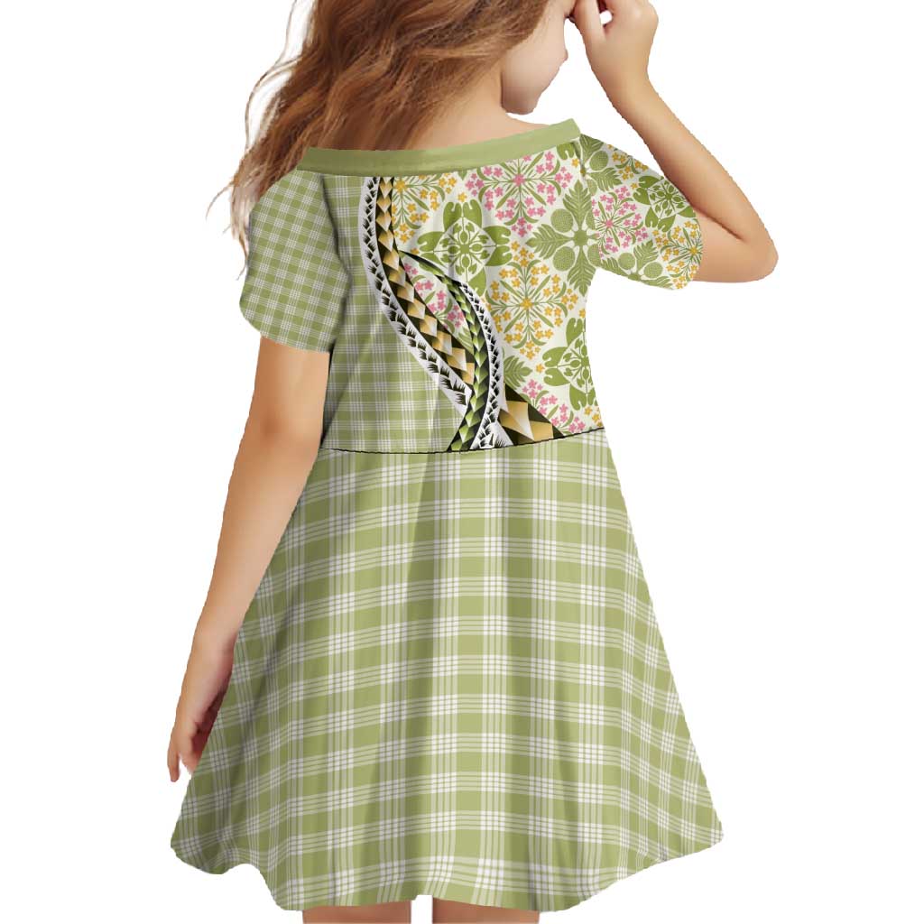 Aloha Vintage Palaka Floral Hawaiian Quilt Family Matching Off Shoulder Maxi Dress and Hawaiian Shirt Omaomao Motif - Polynesian Pride