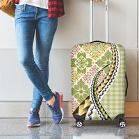 Aloha Vintage Palaka Floral Hawaiian Quilt Luggage Cover Omaomao Motif - Polynesian Pride