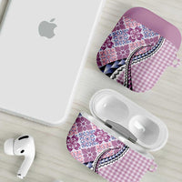 Aloha Vintage Palaka Floral Hawaiian Quilt AirPods Case Akala Motif - Polynesian Pride